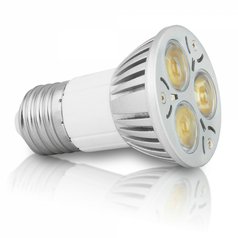 Whitenergy POWER LED žárovka SMD5050 MR16 E27 3W teplá bílá