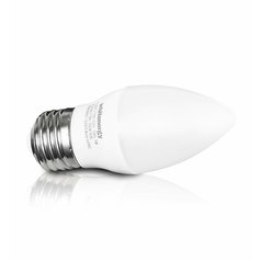 Whitenergy LED žárovka SMD2835 C30 E27 5W bílá mléčná teplá - svíčka