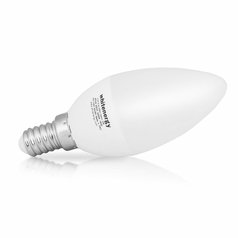 Whitenergy LED žárovka SMD2835 C37 E14 3W bílá mléčná teplá - svíčka