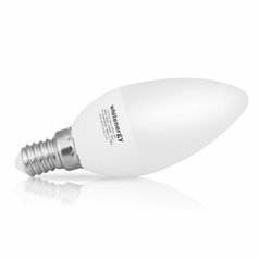 Whitenergy LED žárovka SMD2835 C37 E14 3W bílá mléčná studená - svíčka