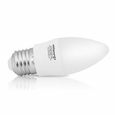 Whitenergy LED žárovka SMD2835 C37 E27 3W bílá mléčná teplá - svíčka