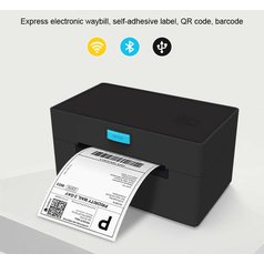 HZTZ Label Printer POS-9220, USB, WiFi, BT, termální tiskárna štítků se stojanem štítků