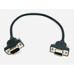 Kabel RS232, 0,2 m, mini konektor, černý, pro připojení tiskáren s rozhraním RS-232
